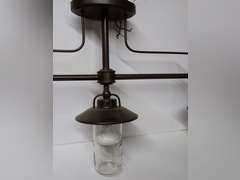 Mason Jar Three Light Island Pendant Light Fixture