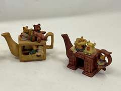 LR… Decorative miniature “teapots” figurines, set of four, see pictures for details.