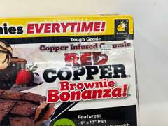 LR… Red copper Brownie Bonanza brownie maker, comes with the original box, see pictures for details.
