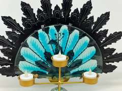 LR… Peacock tea light holder, see pictures for details.