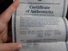 1990 UNCIRCULATED EISENHOWER CENTENNIAL SILVER DOLLAR COIN