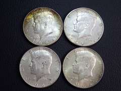 (4) 1964 KENNEDY HALF DOLLAR COINS -90% SILVER