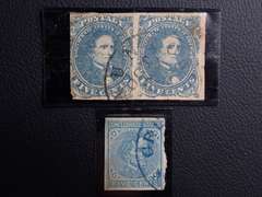 (3) CONFEDERATE STATES POSTAGE STAMPS