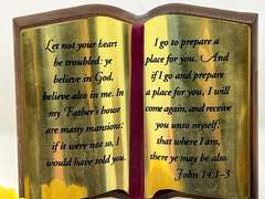 LR… Assorted home decor to include a ceramic figurine, ceramic leaf bowl, tile trivets, and spiritual message decor. See pictures for details.