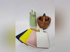 Thyme & Table Mortar and Pestle, "Bloom" Vase and Cutting Boards