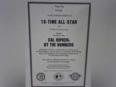 Cal Ripken Jr. 18-Time All-Star Bradford Exchange Plate