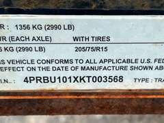 Single axle trailer