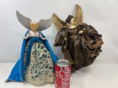 LR… Angel tree toppers, two pieces, see pictures for details.