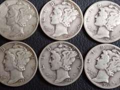 (10) MERCURY DIMES
