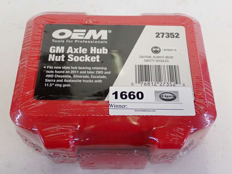 OEM GM Axle Hub Nut Socket Tool - Vehicle Specific - See all photos. image