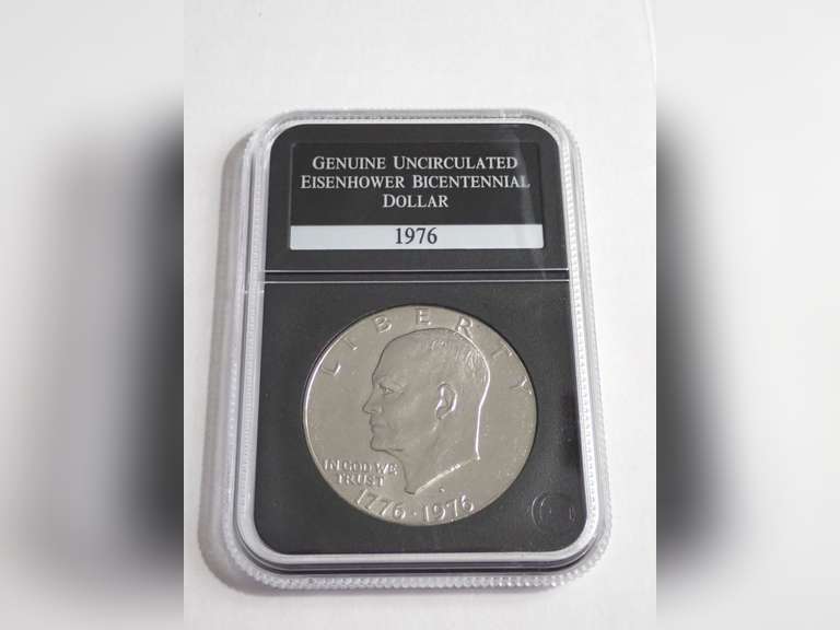 1976 BICENTENNIAL EISENHOWER DOLLAR COIN, PCS GENUINE UNCIRCULATED image