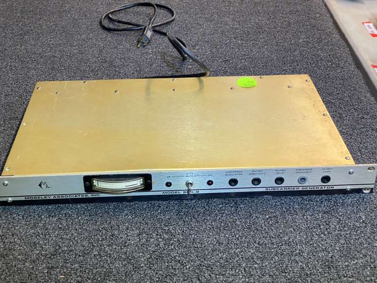 Mosely Associates subcarrier generator, model SCG –8, powers up, working condition unknown, see pictures for details. image