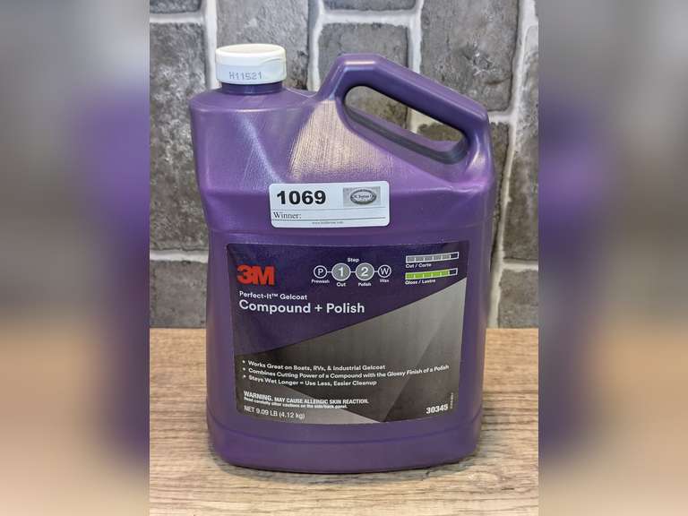 NINE POUND JUG OF 3M PERFECT-IT GELCOAT COMPOUND + POLISH image