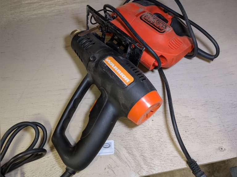BLACK & DECKER JIGSAW AND WARRIOR HEAT GUN image