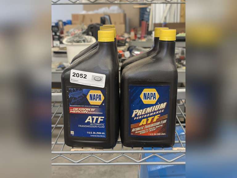 SIX SINGLE QUART BOTTLES OF NAPA DEXRON III / MERCON TRANSMISSION FLUID image