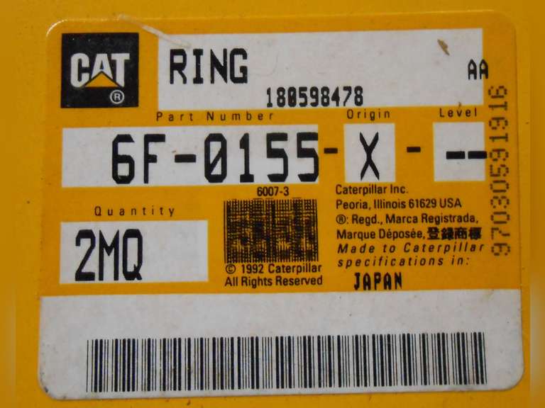 (1) CAT P/N 6F-0155 RING image