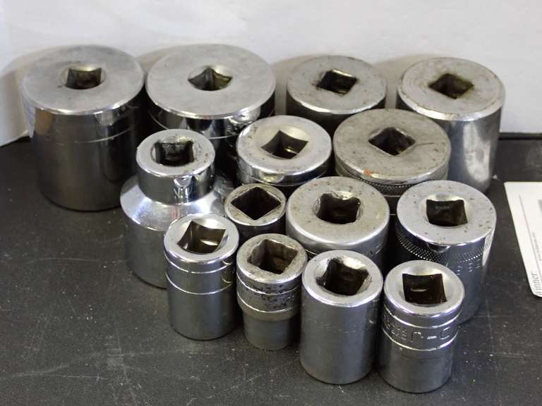 Mixed Sockets including Wright and SK Wayne, 1/2 Drives - Socket sizes range from 5/8" to 1-1/2" image