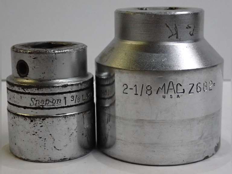 Snap-on 1 3/8" & MAC 2-1/8" Sockets-3/4in Drives image