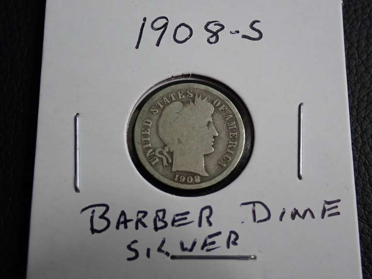 1908-S BARBER DIME image