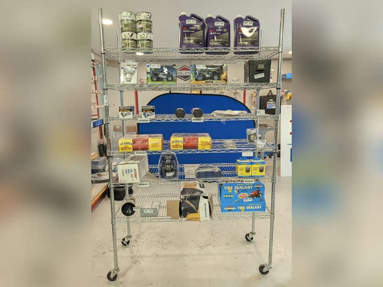METAL ROLLING AND ADJUSTABLE SEVILLE CLASSIC SHELVING UNIT image