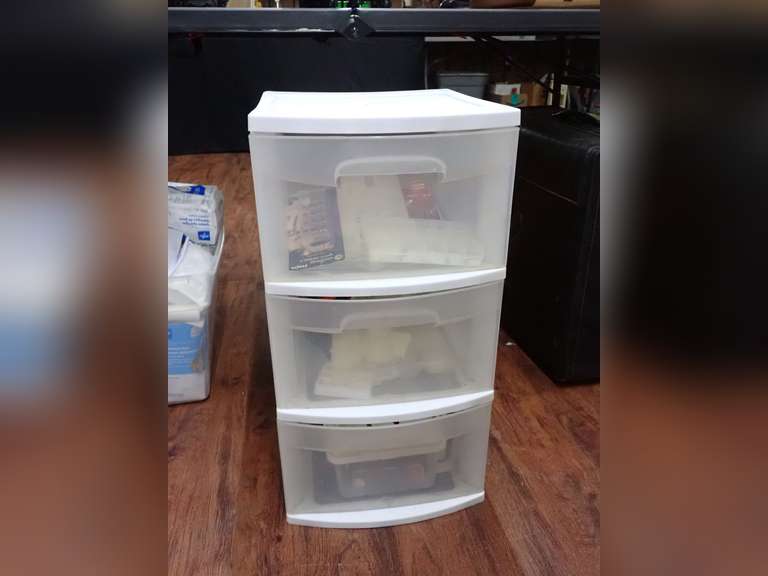 Rolling Storage Drawer Set with Nail Polish, Nails and Tools image