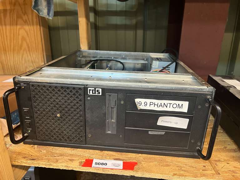 Vintage server/computer tower, top cover is missing, powers up, working condition unknown, see pictures for details. image