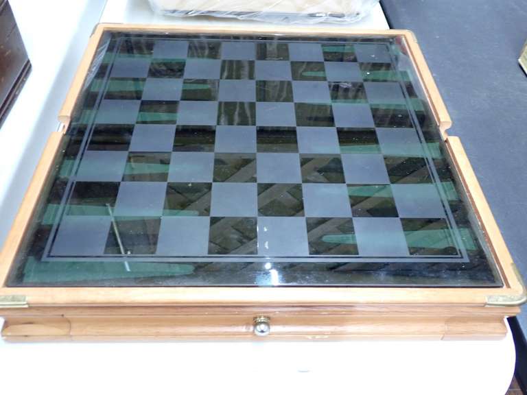 Chess, Dominoes, Dice, and Backgammon Game Set with Drawer image