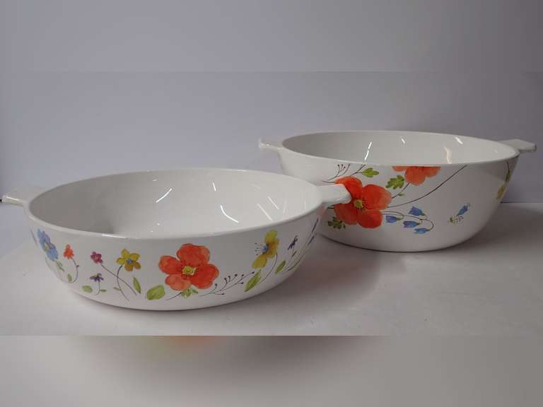 Vintage Floral Patterned Serving Bowls image