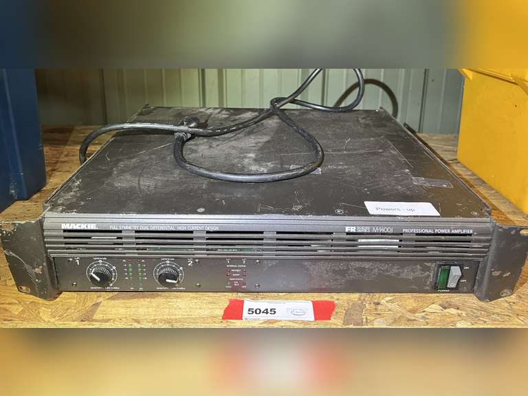 Mackie M•1400i professional power amplifier, powers up, working condition unknown, see pictures for details. image