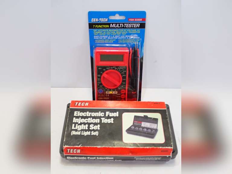 Cen-Tech Multimeter and Performance Tech Electronic Fuel Injection Test Light Set image