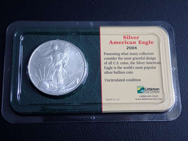 2004 UNCIRCULATED SILVER AMERICAN EAGLE COIN image