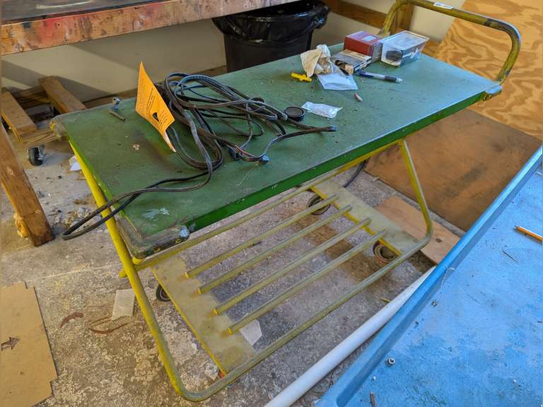 INDUSTRIAL METAL CART AND CONTENTS image