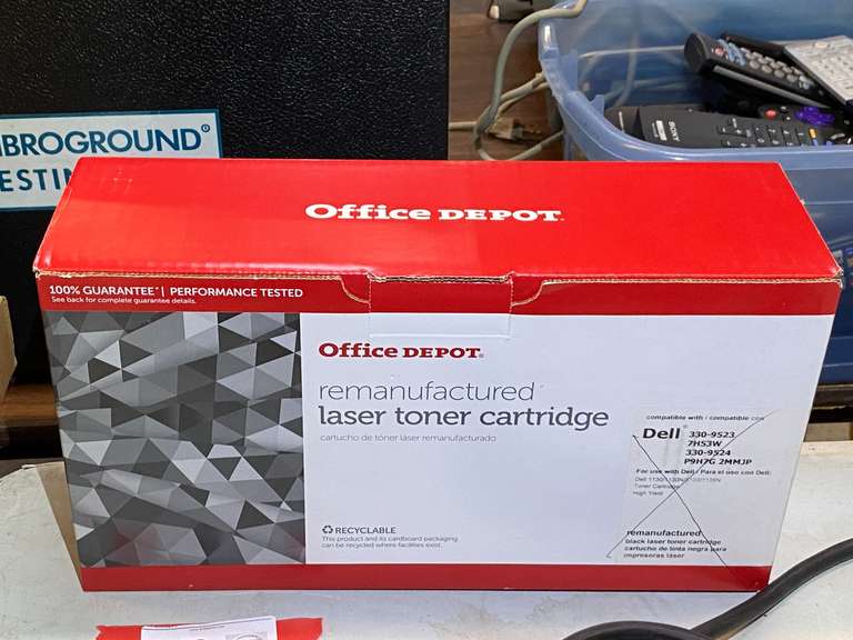 Office Depot remanufactured laser toner cartridge, comes in original box, see pictures for details. image