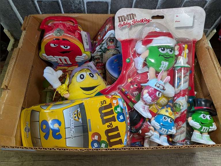BOX FILLED WITH M&M COLLECTIBLES image