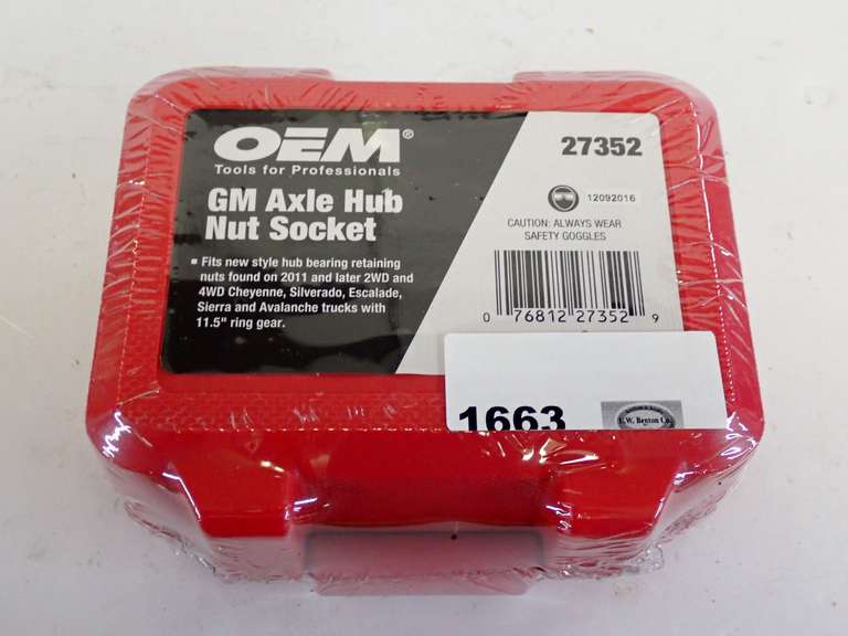 OEM GM Axle Hub Nut Socket Tool - Vehicle Specific - See all photos. image