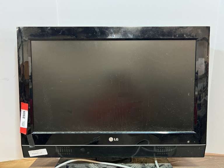 LG 26 inch TV, powers up, working condition unknown, see pictures for details. image