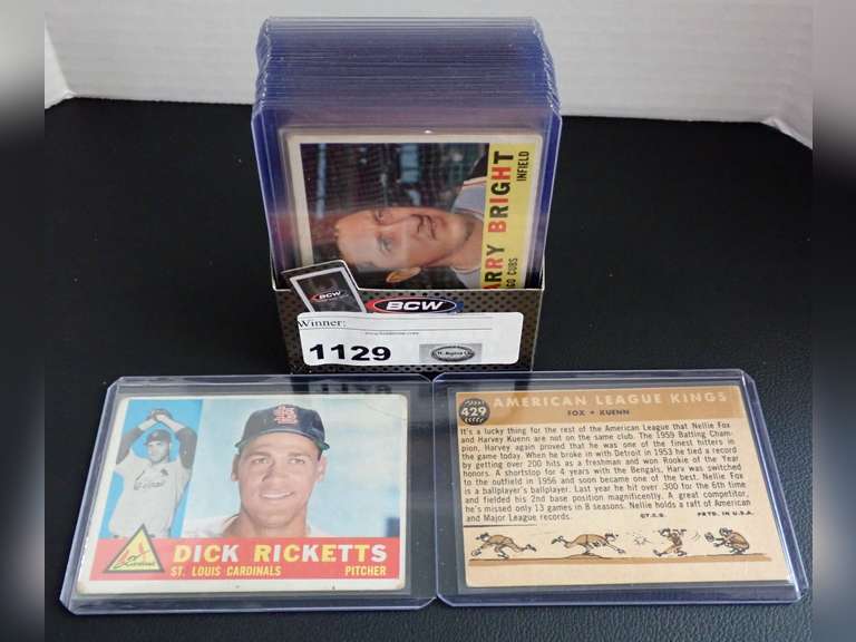 1960 TOPPS BASEBALL CARDS W/CONTENT LIST image