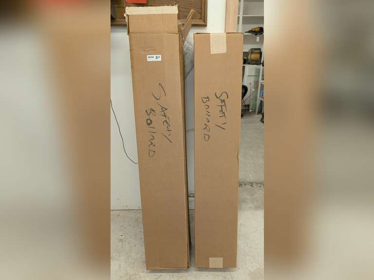 PAIR OF ULINE 5.5 X 46 IN POUR IN PLACE SAFETY BOLLARDS image