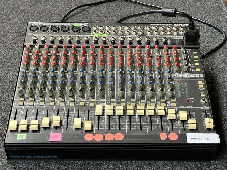 Mackie 1604VLZ4 16-Channel 4-Bus Compact Mixer, powers up, working condition unknown, see pictures for details. image