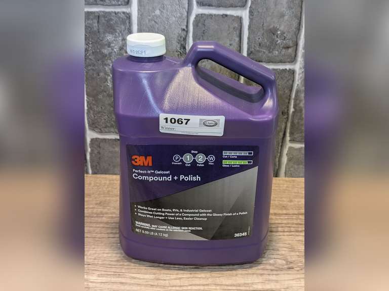 NINE POUND JUG OF 3M PERFECT-IT GELCOAT COMPOUND + POLISH image