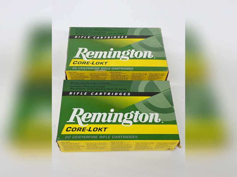 Two Boxes of Remington Core-Lokt .270 Win 130 Grain PSP Rifle Cartridges - One box is not full. image