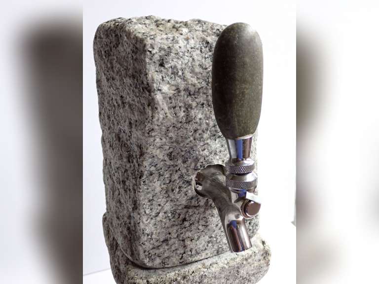 Funky Rock Designs Stone Drink Dispenser with Patented Design - Handmade in USA image