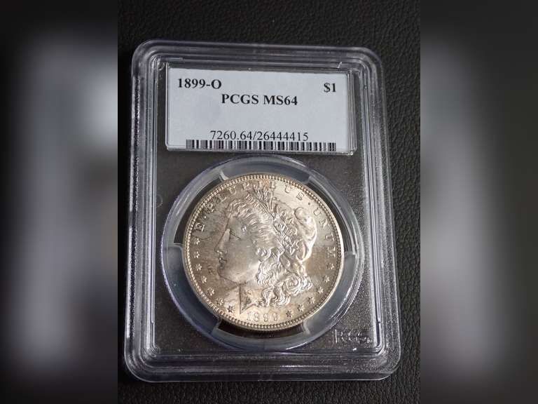 1899-O MORGAN SILVER DOLLAR COIN, PCGS MS 64 image