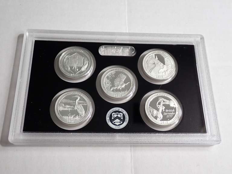 2015 SILVER PROOF U.S. NATIONAL PARKS QUARTER COLLECTION - 90% SILVER image