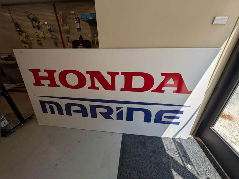 8 FT X 4 FT CORRUGATED HONDA MARINE RETAIL SIGN image