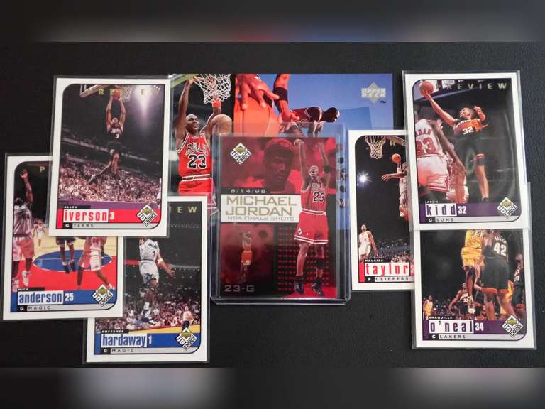 1998 UPPER DECK SPORTS CARDS - INCLUDES BASKETBALL LEGENDS LIKE MICHAEL JORDAN, SHAQ AND MORE image