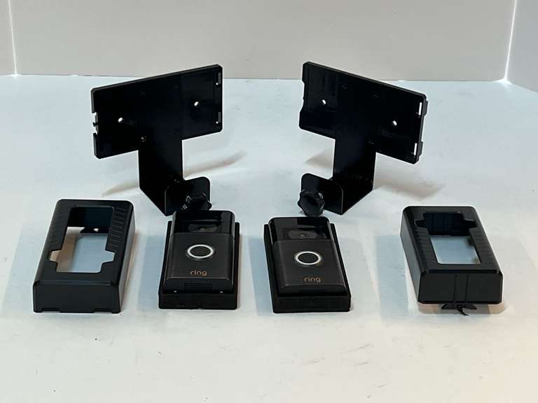 Ring cameras, comes with camera mounts, working condition unknown, see pictures for details. image
