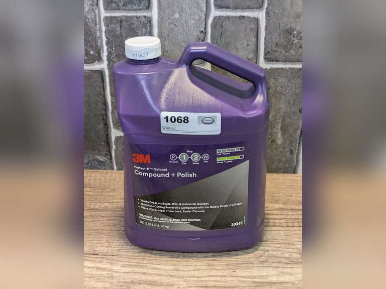 NINE POUND JUG OF 3M PERFECT-IT GELCOAT COMPOUND + POLISH image