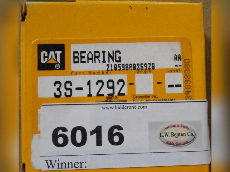 (1) CAT P/N 35-1292 BEARING image