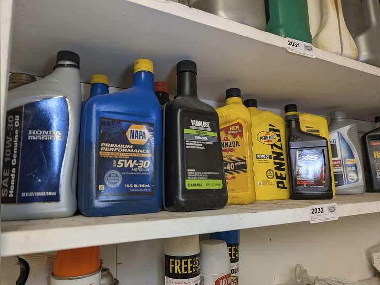 OIL, STA-BIL, ATF, AND MORE ON SHELF MARKED 2032 image